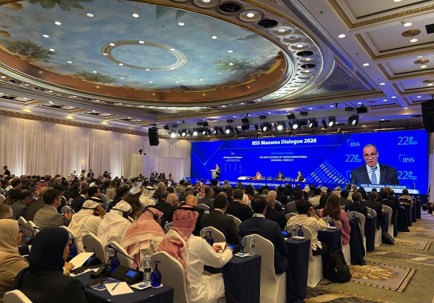 الدكتور بدر عبد العاطي - وزير الخارجية المصري يعلن رفض مصر وإدانتها للاعتداءات على دول الخليج في حوار المنامة